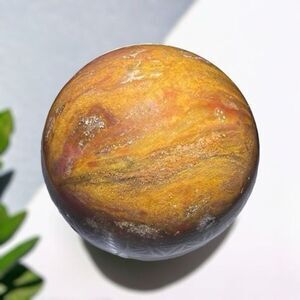 OC Jasper Red‎ Yellow Quartz Crystal Sphere